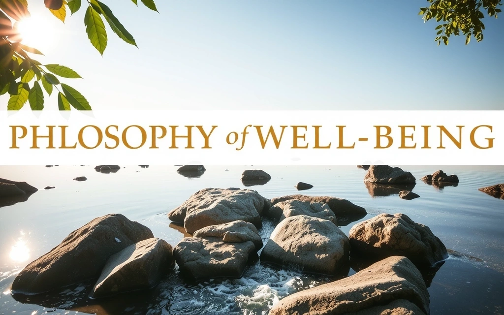 Concepto de filosofía de bienestar con elementos de naturaleza y ciencia